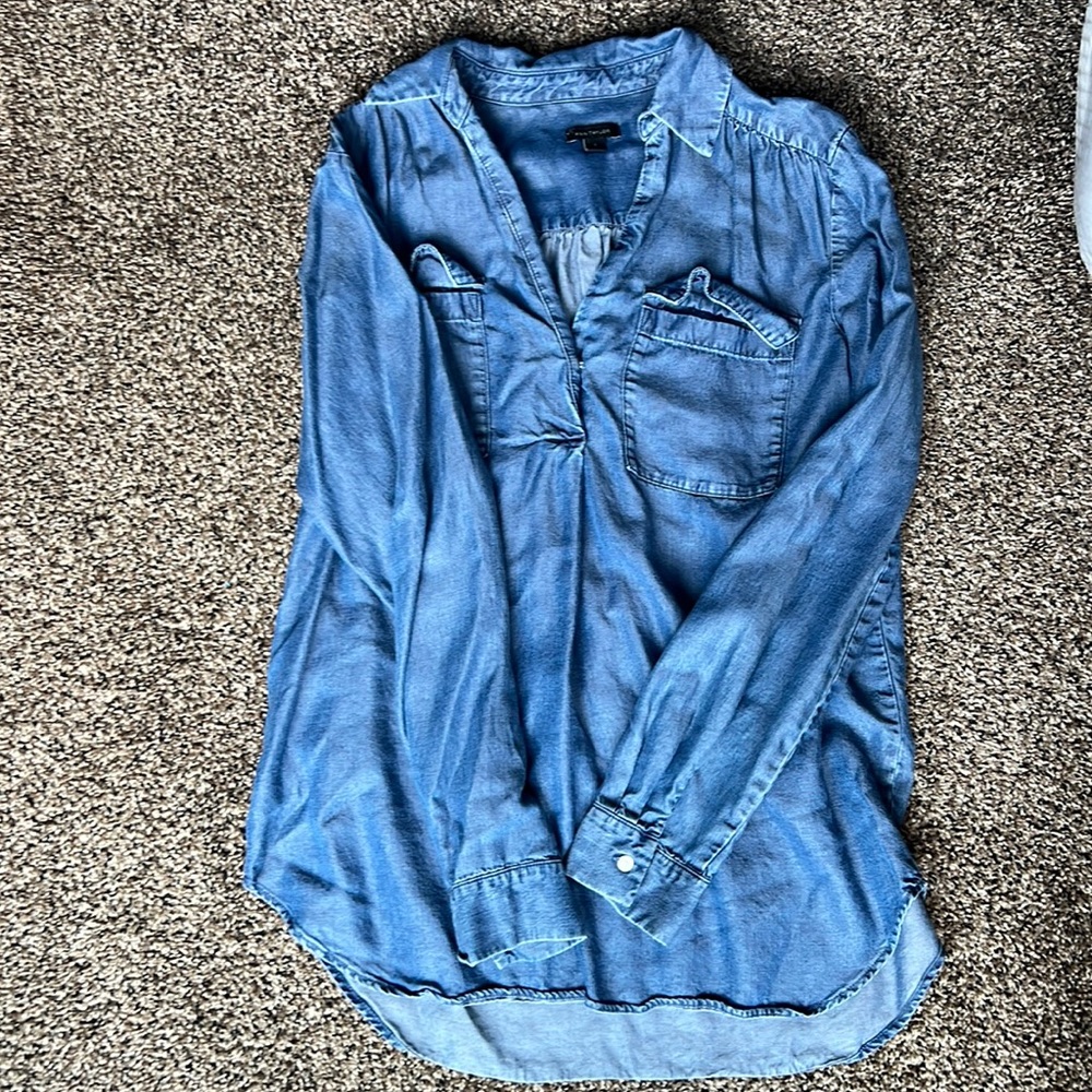 Ann Taylor soft denim blouse